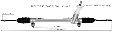 Bildeler førde - servostyringsstativ lx6c3a500a1a lx6z-3504-ba XL4T2674 FORD