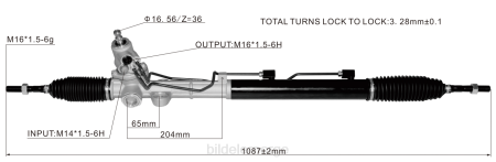 Bildeler lierskogen - servostyringsstativ 57700-3k230 XL4T2743 HYUNDAI/KIA