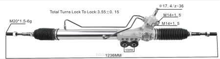 Bildeler førde - servostyringsstativ 49001-5zp0a XL4T2574 NISSAN