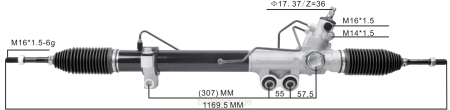 Bildeler mosby - servostyringsstativ 49001-4kh0a 49001-4kh1a 49001-4kd0a 49001-4kd1a XL4T2567 NISSAN