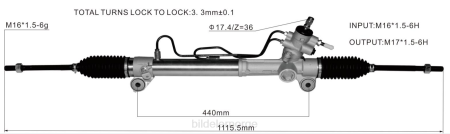 Bildeler førde - servostyringsstativ 44200-12770 XL4T2474 TOYOTA