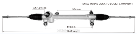 Bildeler lier - servostyringsstativ 45510-02490 XL4T2442 TOYOTA