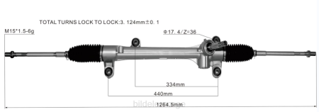 Bildeler lier - servostyringsstativ 45510-28131 XL4T2512 TOYOTA